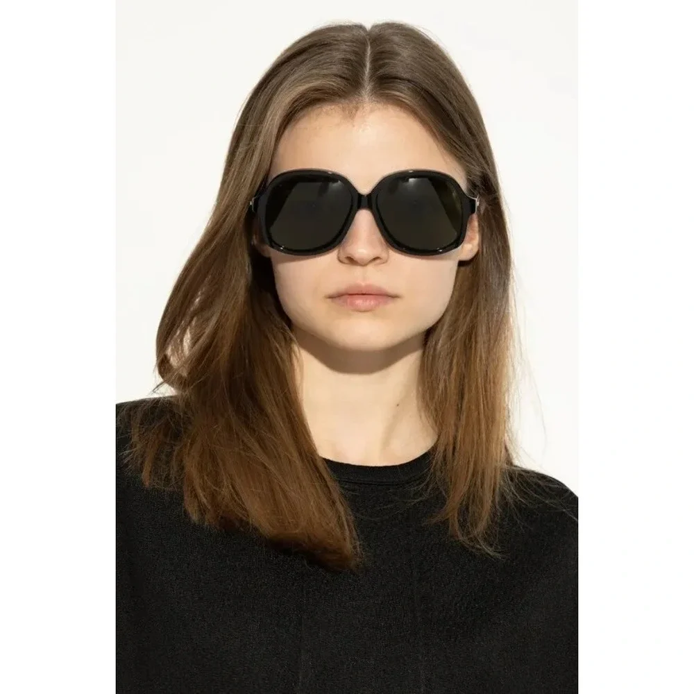 NWOT Valentino VLS 177 Black Oversized Square Sunglasses Unisex Luxury